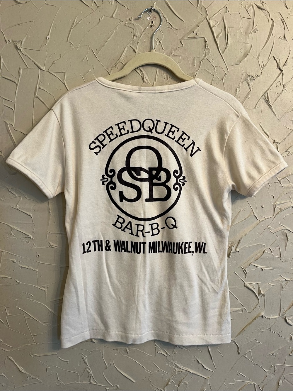 Vintage Speed Queen Bar-B-Q Milwaukee Wisconsin Shirt Hanes Designer Tee Large